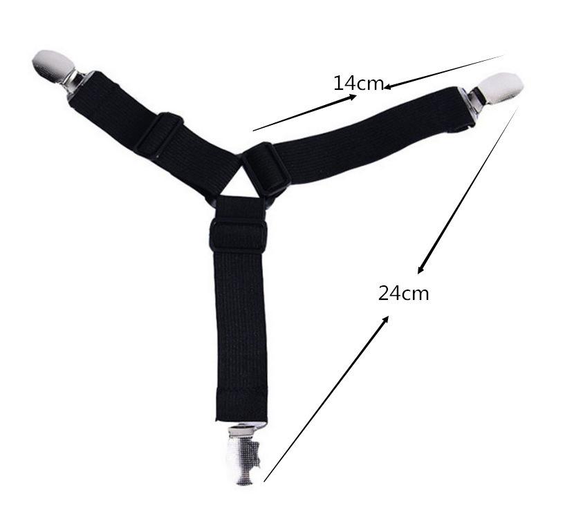 4pcs Triangle Bed Sheet Holder Adjustable Elastic Mattress Cover Corner Holder Clip Bed Gripper Suspender Fasteners Fixing Strap