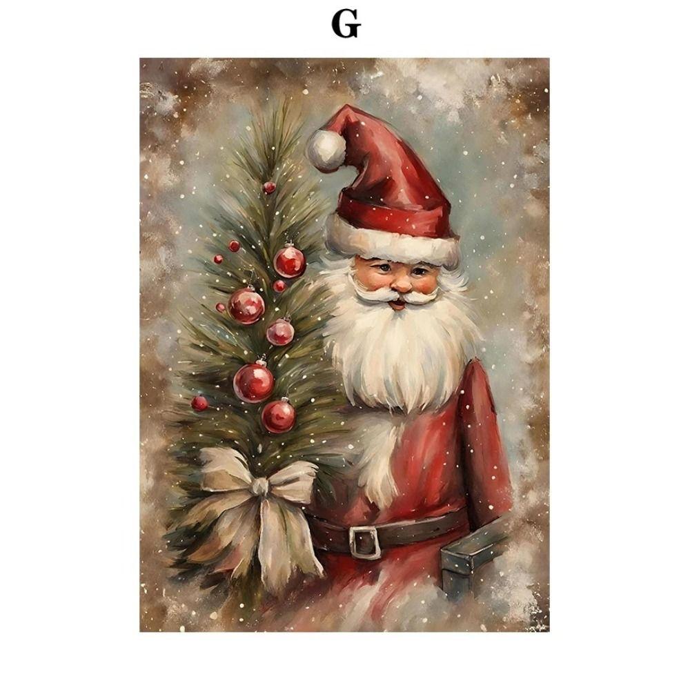 Vintage Christmas Metal Wall Decoration, Holiday Sticker Sign