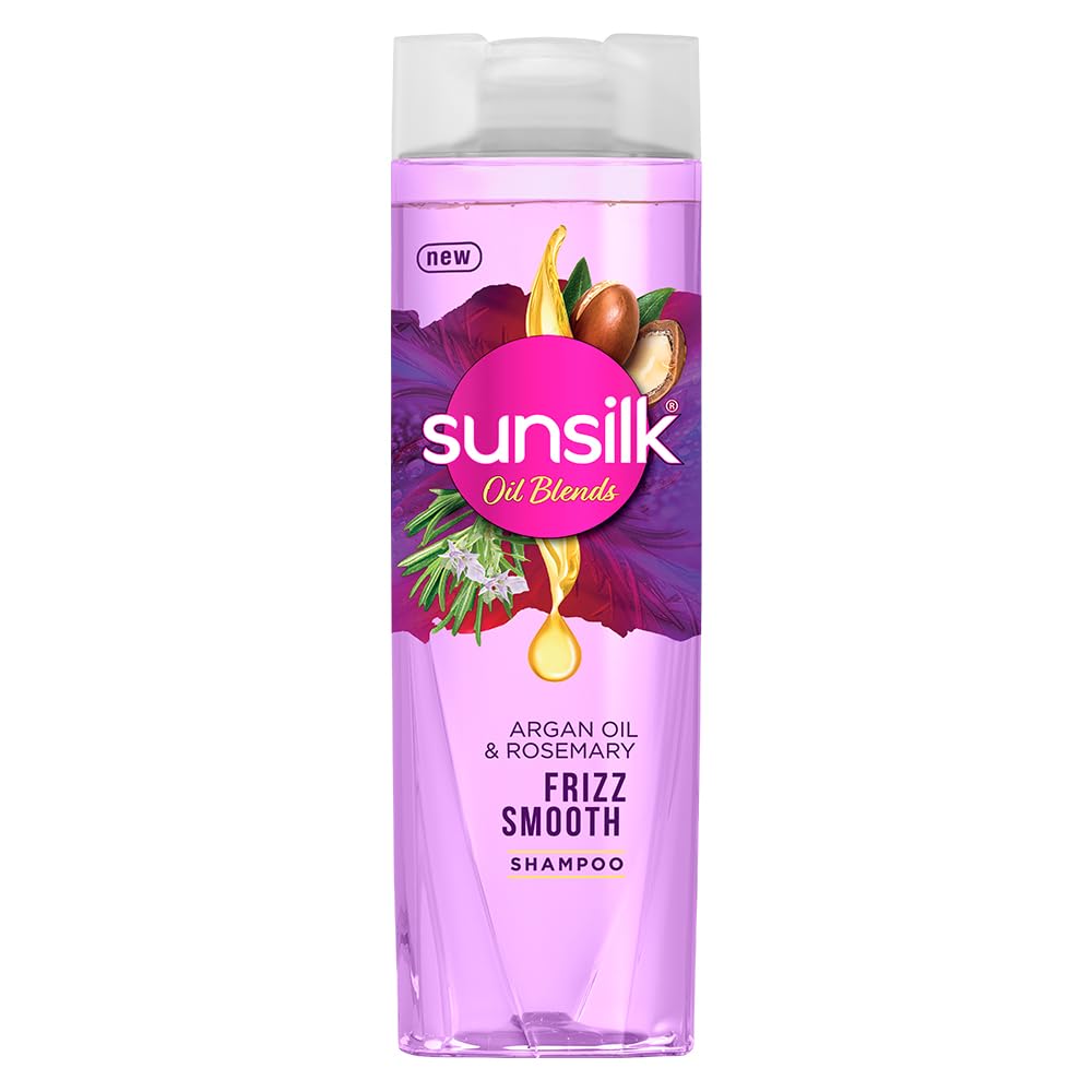 Шампунь Sunsilk с маслом арганы и розмарином для гладкости непослушных волос | для вьющихся и непослушных волос | без добавления парабенов | 195 мл
