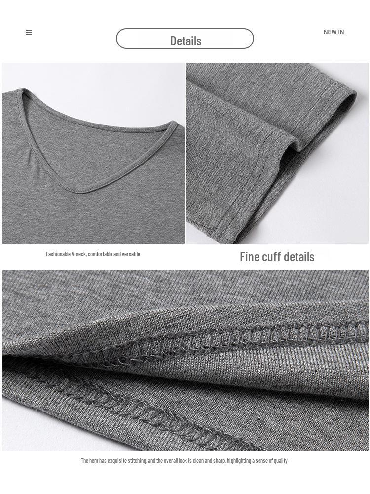 Ladies' Large V-Neck Short-Sleeve T-Shirt - Spring/Summer, Loose Fit, Solid Color, Versatile & Slimming.