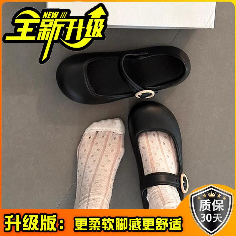 Korean version of design sandals round head shallow mouth Mary Jane shoes women's summer new thick-soled versatile casual flat-soled single shoes