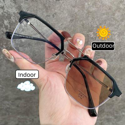 Nowy Styl Damskie Okulary Korekcyjne Pochromiczne Unisex Vintage Zmieniające Kolor Okulary do Bliży Męskie Nowe Modne Inteligentne Okulary Przeciwsłoneczne