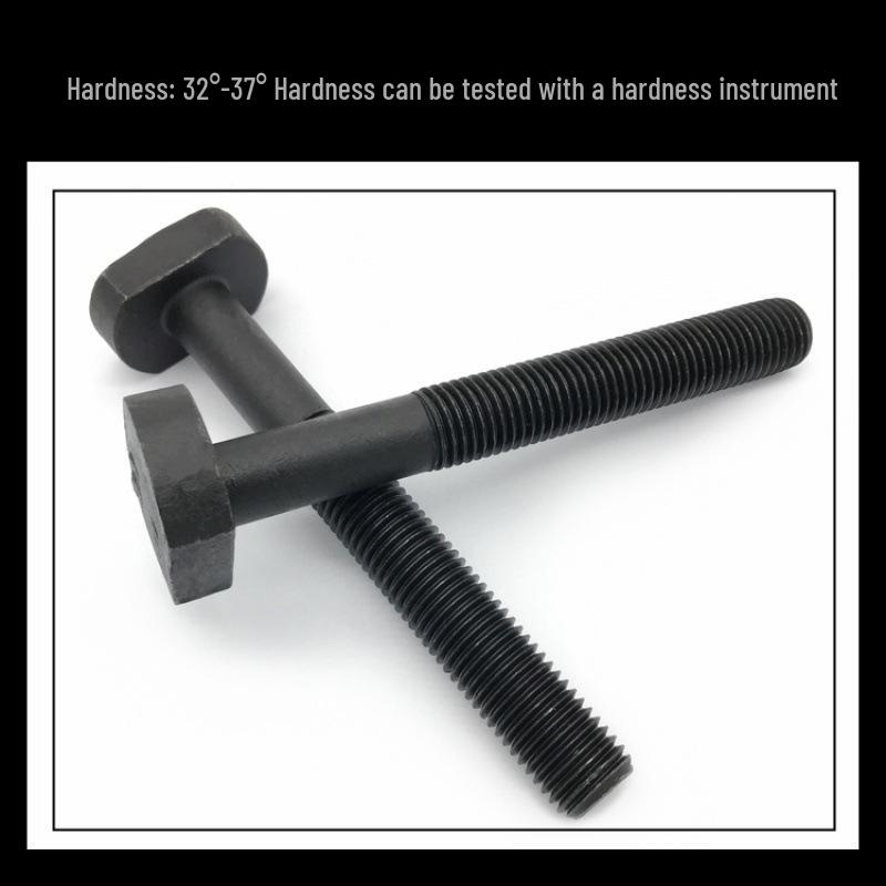 Hardened 40Cr 10.9 Grade T-Slot Screws for Punch Press & Milling Machines, T-Shape Mold Press Plate, M12-M24.