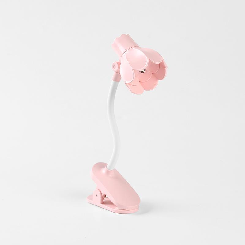 Mini Flower Shaped LED Book Light Eye Protection Adjustable Clip 360° Flip Study Lamp For Travel Bedroom Reading Book Light
