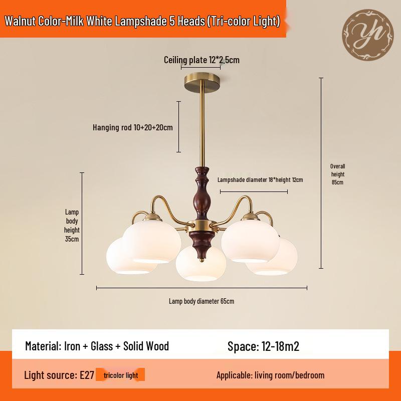 Wabi-Sabi Vintage Persimmon Pendant Light - Retro Solid Wood Eye-Protecting Fixture for Living Room, Study, Bedroom