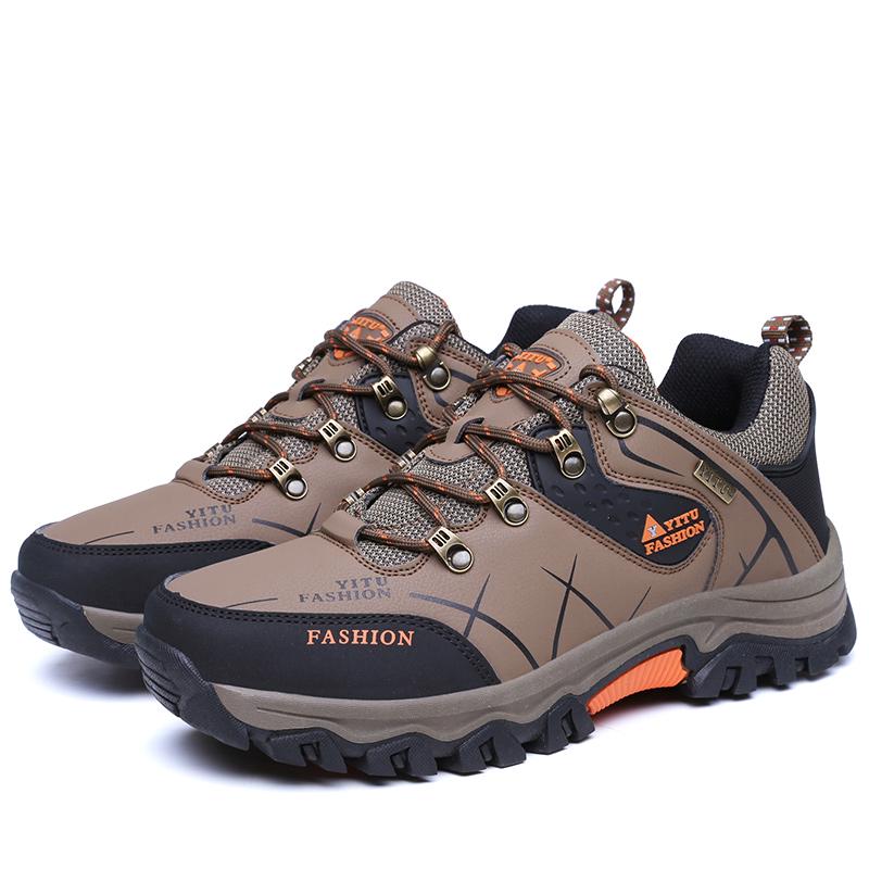 Sneakers For Men Waterproof Anti-skid Anti-smashing Outdoor Climbing Mountain Hiking Boots Snow Boots 39-47