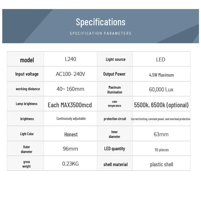AOSVI Průmyslové LED kruhové světlo pro stereo mikroskopy