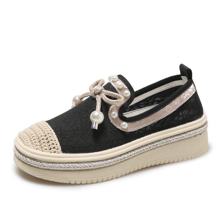 Xiaoxiangfeng Fisherman Shoes Women's 2024 Spring and Summer New Korean Version One-pedal Mesh Breathable Single Shoes Soft-soled Student Single Shoes