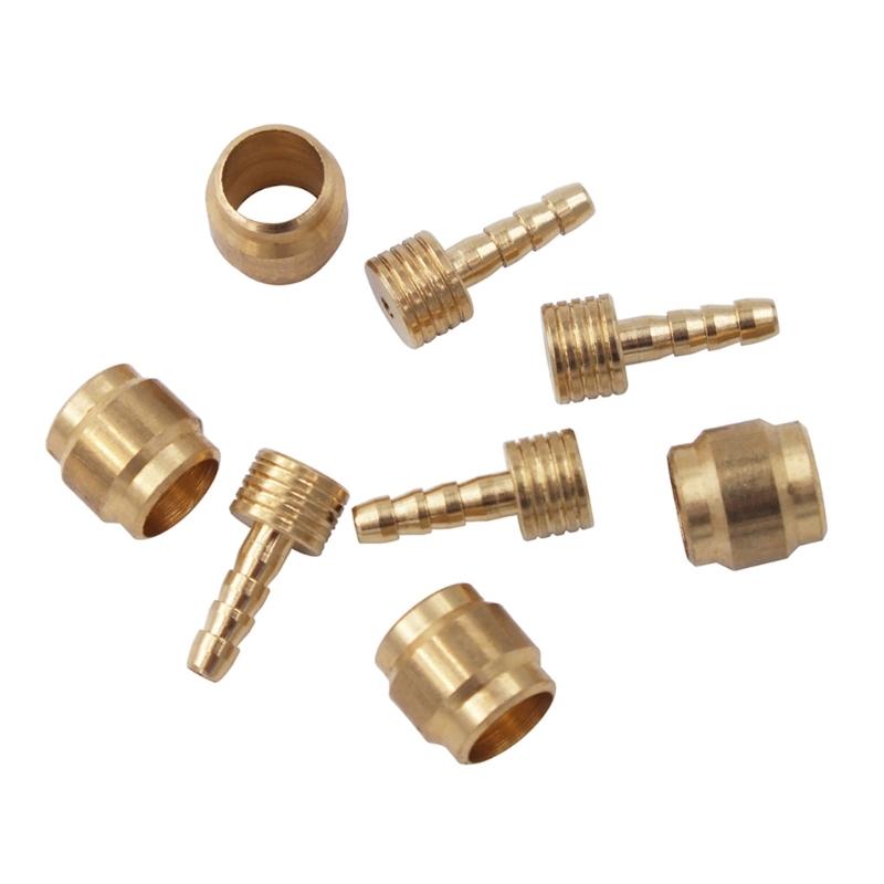 8 Pcs Bike Hydraulic Disc Brake Oil Pin Needle Olive Connect Insert Bicycles Brake Olive and Brass Connecting Insert Set