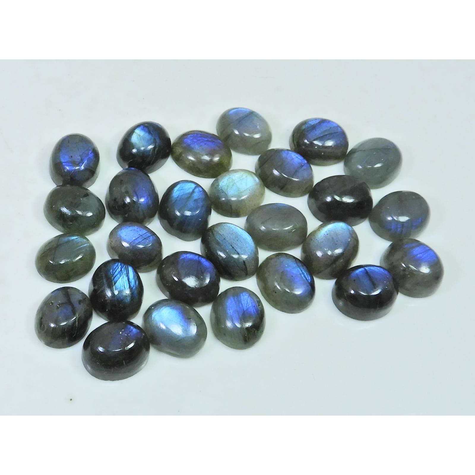 9X11MM Natural Labradorite Blue Fire Oval Cabochon Loose Gemstone 27Pcs Lot C-1096