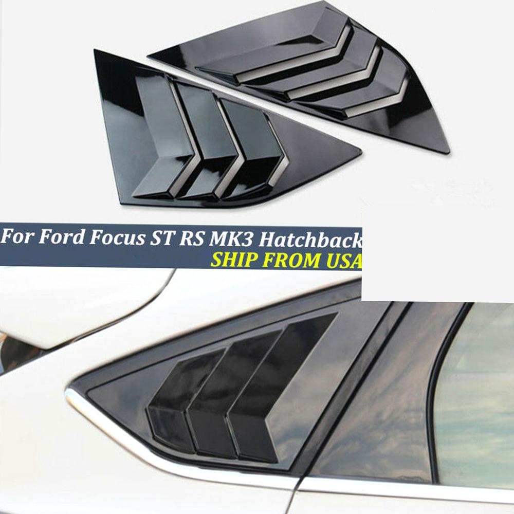 Rr Window Louve  Car Rr Window Blinds Side Tuyere Louve  Vent for    ST   MK3 Hatchback Carbon    