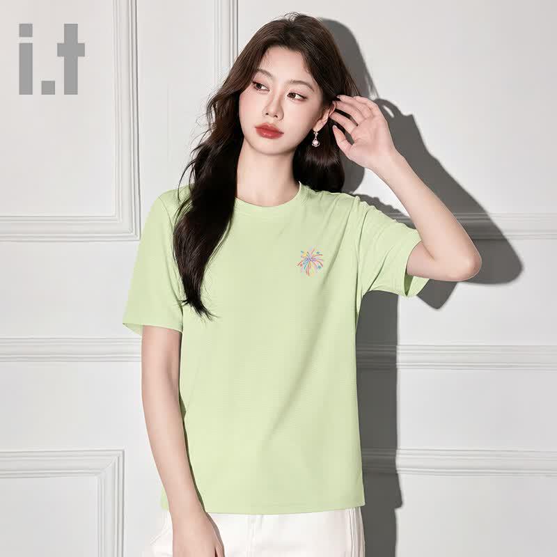 fingercroxx IT Women s Ice Silk Quick-Dry Short Sleeve T-Shirt M