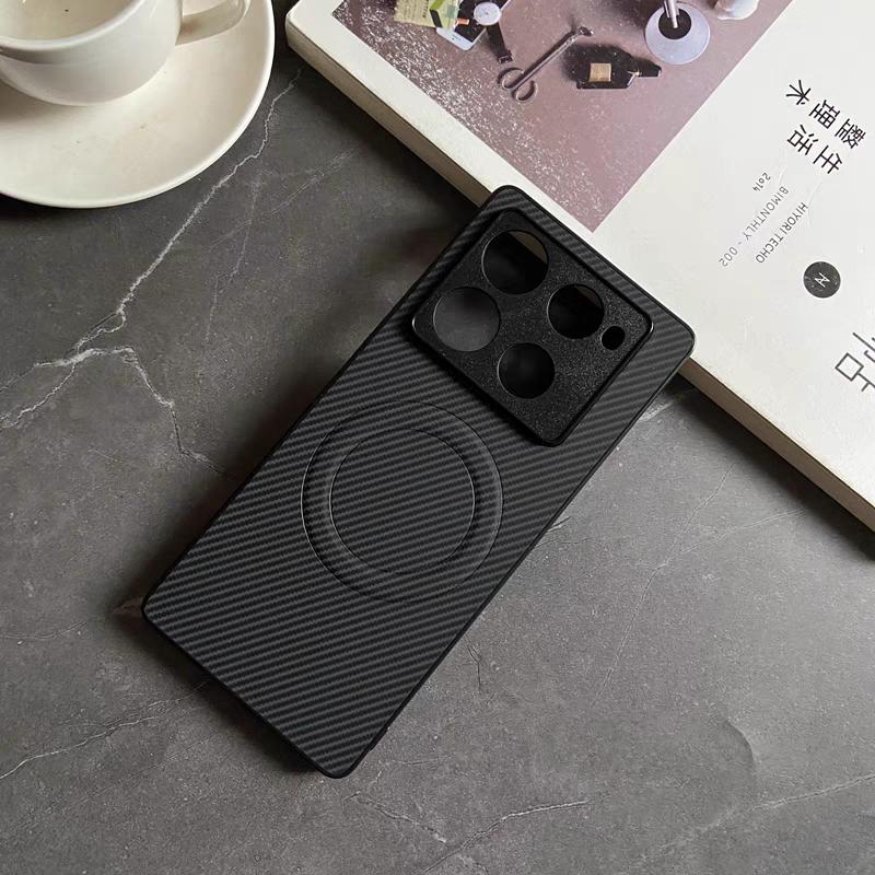 Magnetic Carbon Fiber Case For Redmi Note 15 Pro Max Lightweight Shockproof Non-Slip Comfortable Grip Cover For Redmi Note 15