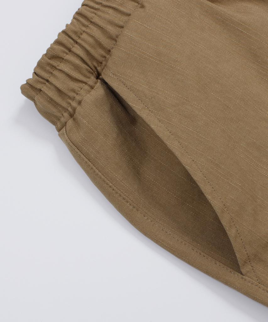 CAMEL WORK Slub Cotton Cargo Pants (Beige)
