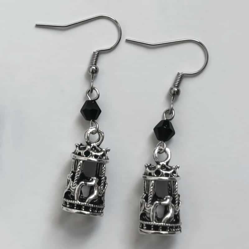 

Retro Creative Sliver Color Flower-shaped Alpaca Geometric Spiral Carousel Dangle Earrings for Women Jewelry Accessories Gifts
