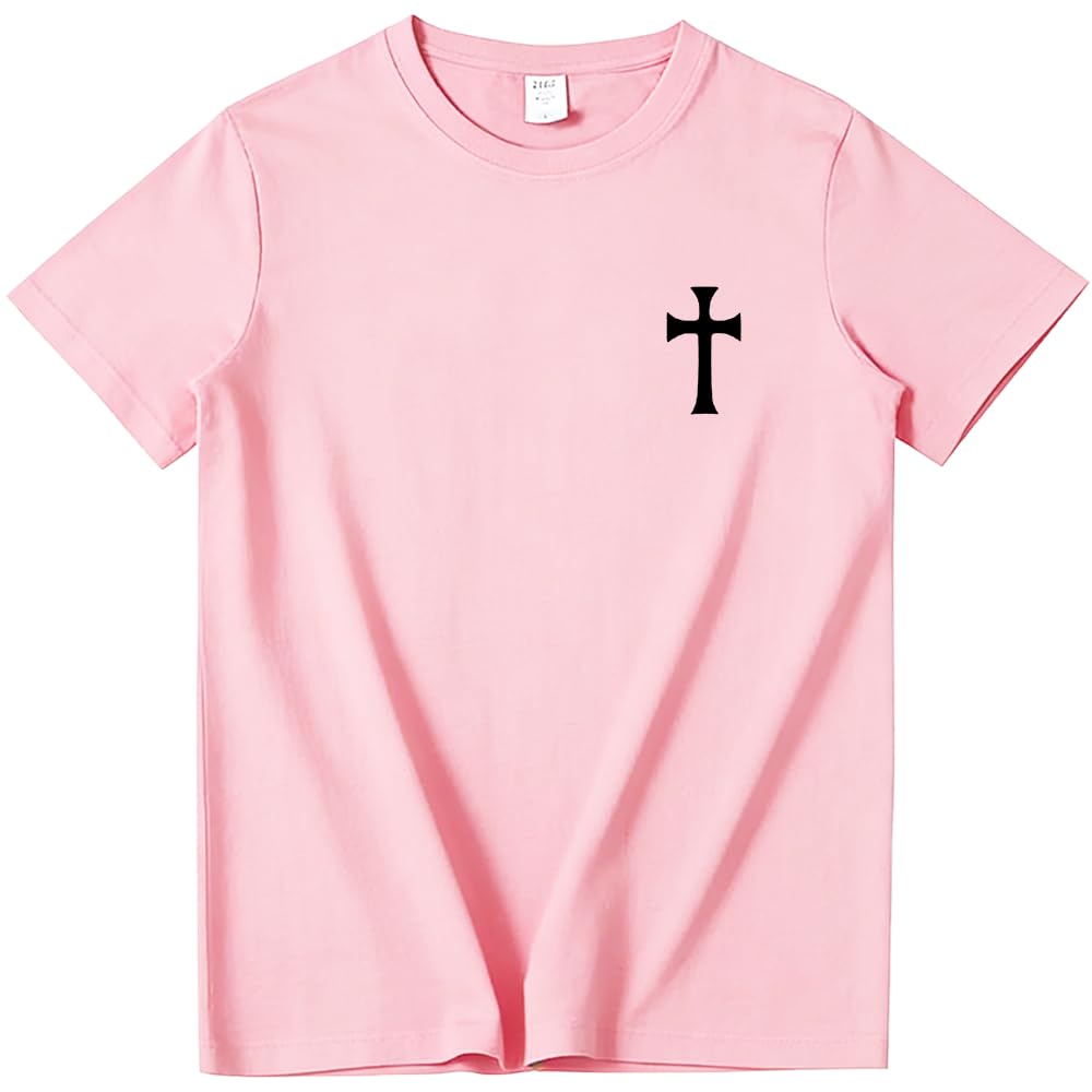 Jesus Cross T-Shirt Christ God Faith Christian Cross Shirt Casual Crew Neck Short Sleeve Graphic Tee Tops for Men Women