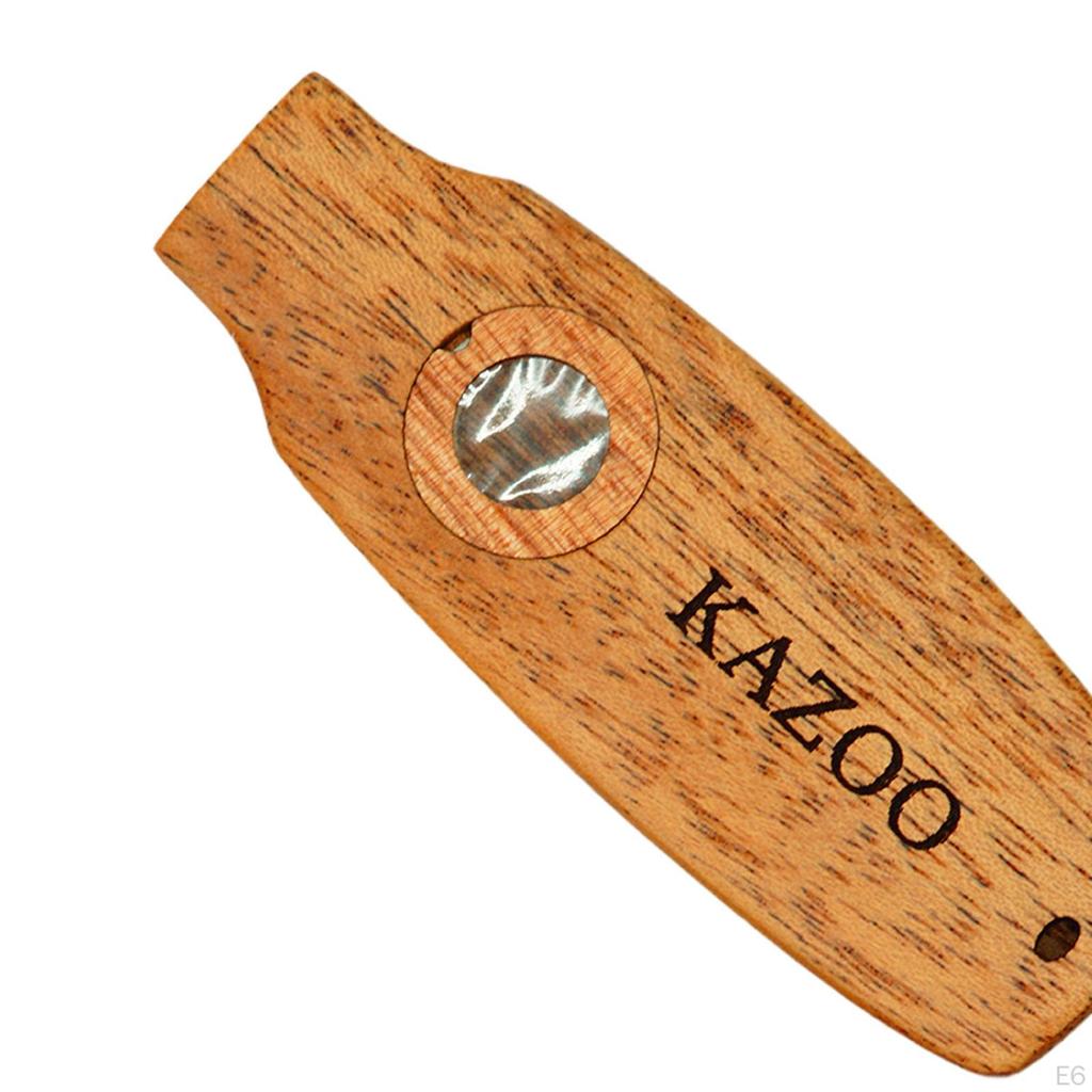Wooden Kazoo Guitar Accompany Decor Wood Harmonica Musical Instrument for Music Lovers Outdoor