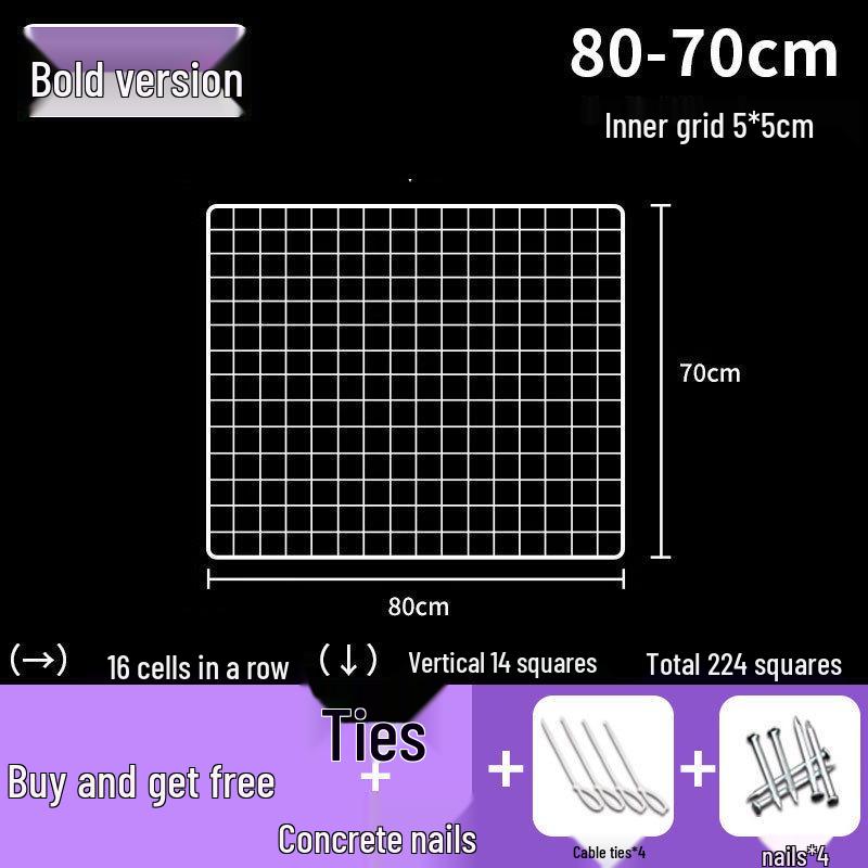 White Wire Grid Mesh Display Rack for Storage & Photos