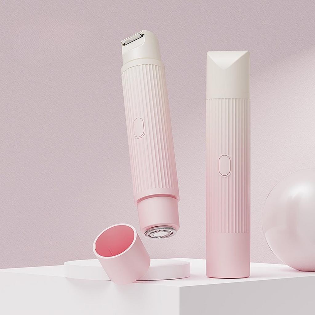 HOMZY Two In One Women's Electric Shaver - Suitable for Eyebrows, Face, Legs, and Armpits, Portable Wet and Dry Hair Remover