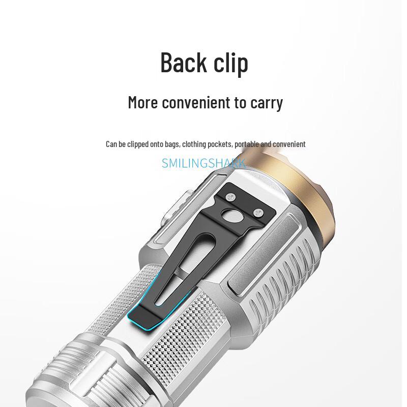 Smiling Shark SD-5250 Mini Rechargeable Flashlight 2-Pack