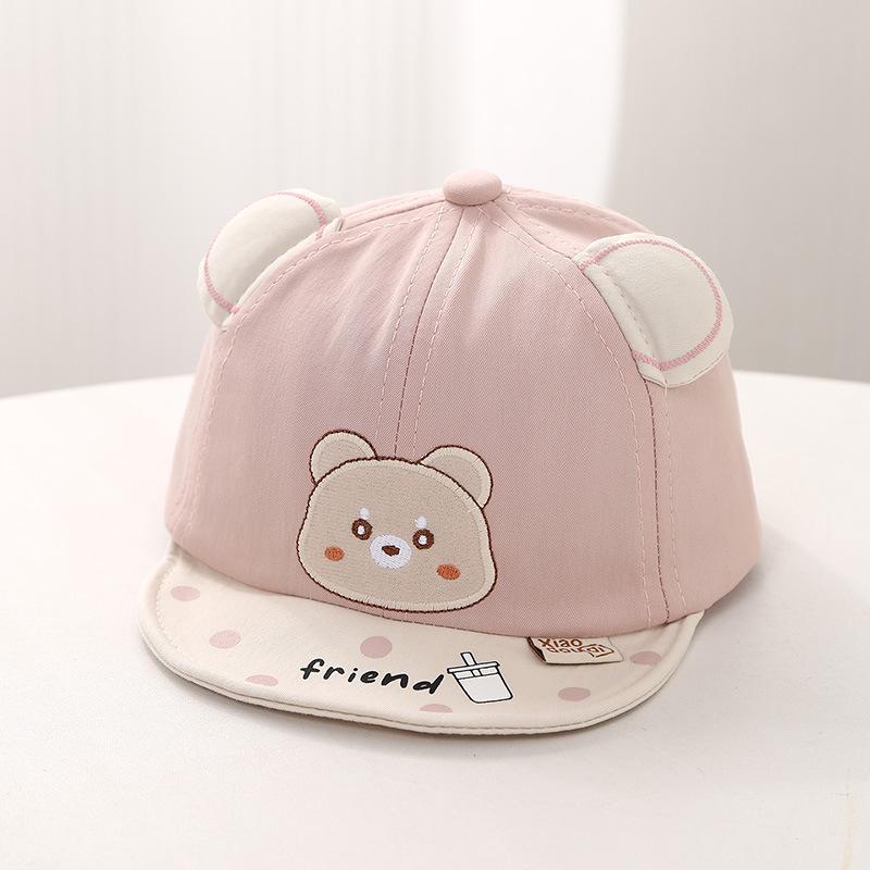 Infant Spring Cute Bear Sun Protection Baseball Cap – Adorable & Versatile Duckbill Cap for Boys and Girls.