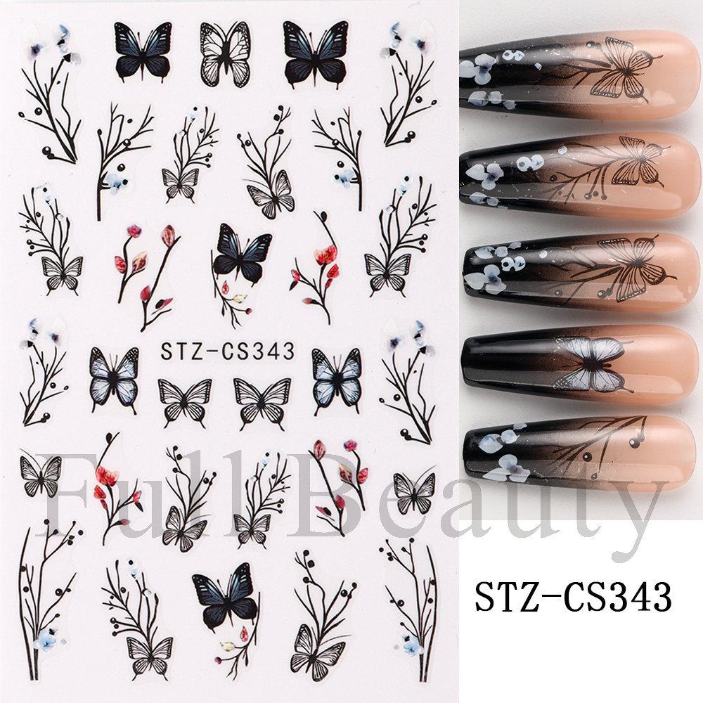 Nail Art Stickers Ins Red Lip Cherry Strawberry Y2K Sweet Cool Style Bow Digital Adhesive Nail Stickers