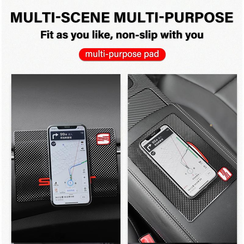 Car Anti Slip Pad Phone Holder Non-Slip Mat Car Stlying For SEAT Leon FR Altea Ibiza Toledo Cordoba Alhambra Arona Exeo