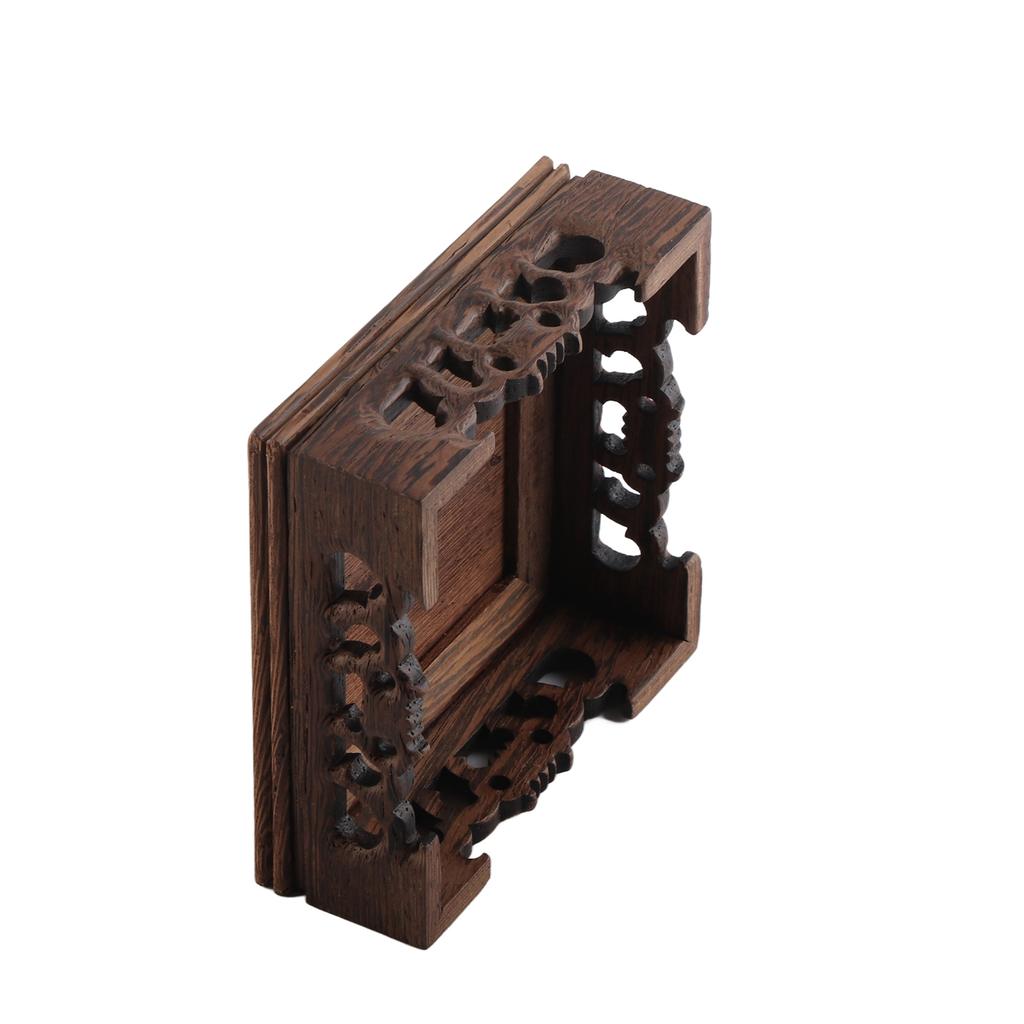 Buddha Statue Ornament Base Wooden Flower Pot Stand Durable Square Vase Fish Tank Display Tray