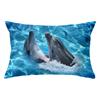 Dekorative Kissenbezüge, 30 x 50 cm, Delfin- und Ozean-Lendenkissenbezug, Sofa-Kissenbezug, Auto-Büro-Kissen, Rückenkissen, Heimdekoration