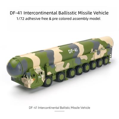1:72 Creative Military Series Building Blocks China DF-41 Intercontinental Missile Launch Vehicle Model Toys For Boys Xmas Gifts