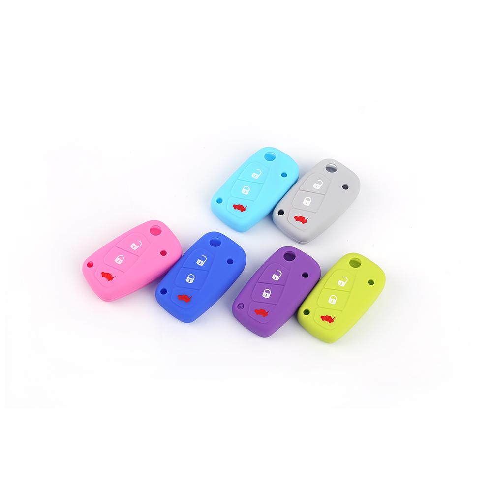 Silicone Key Cover Fob Case For Fiat Panda Idea Stilo Ducato Bravo 500 Doblo Grande Punto Bravo Minibus Linea 3 Button Remote