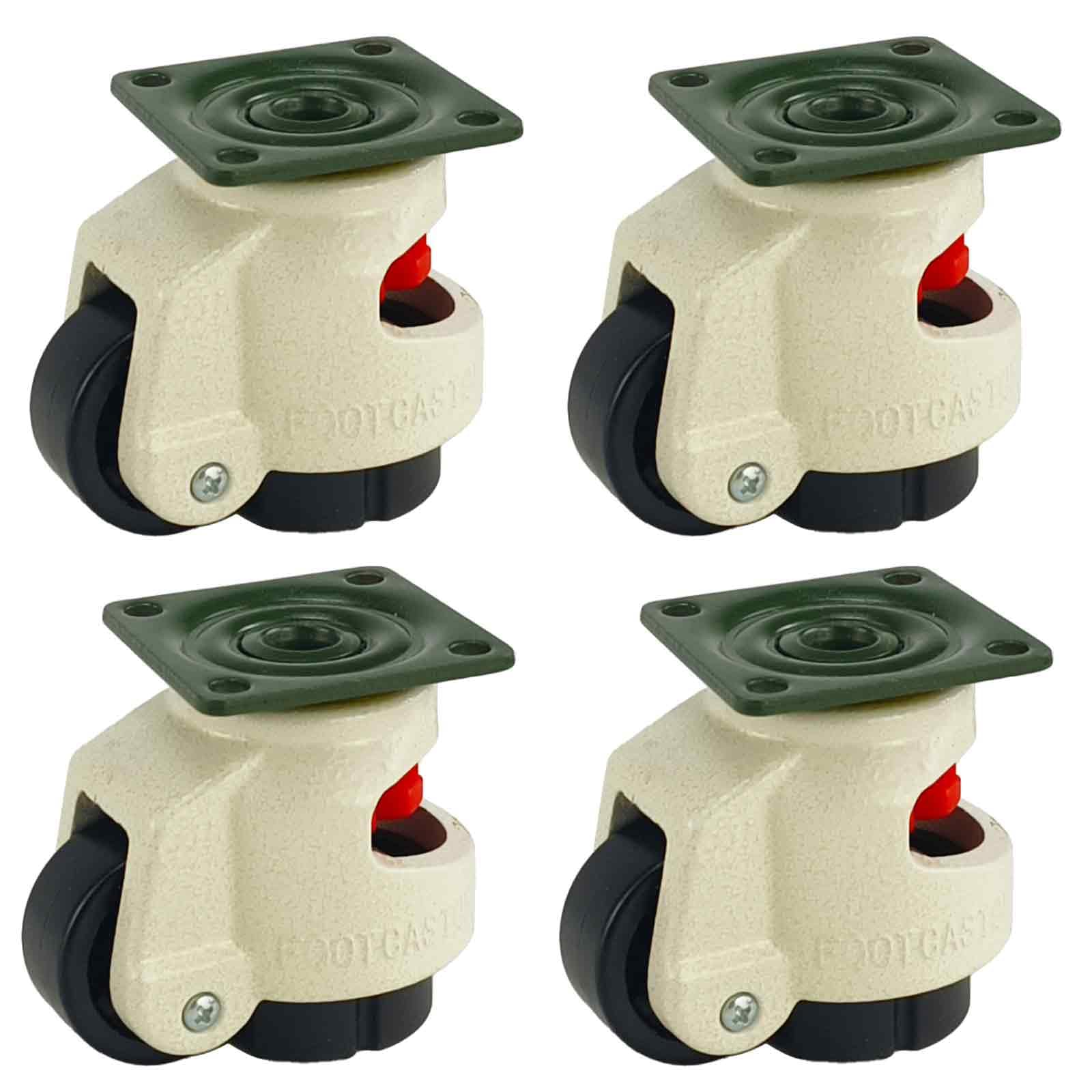 AeKeatDa 40F Выравнивающие ролики, Комплект из 4 шт., Выравнивающие колеса для верстака с верхними пластинами и выдвижными опорами, для тяжелой мебели и оборудования (32мм)