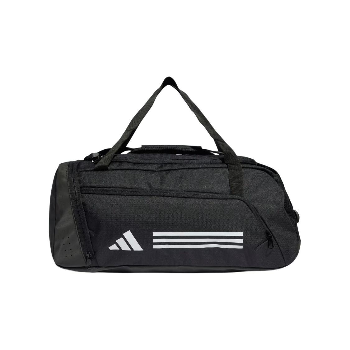 Adidas Essential Recycled Material Polyester Handbag Gym Bag Medium Unisex Black White One Size белый