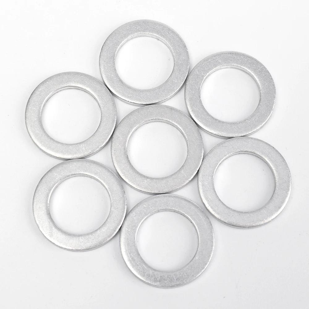 10-100pcs M14 Car Sealing Gasket Aluminum Screw Washer Auto Engine Bottom Oil Drain Screw Sealing Gasket Accessories for Honda