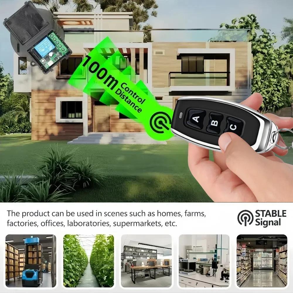 433Mhz Universal Wireless Remote Control Switch DC 12V 10A Relay Mini Receiver 3CH Remote Control For Home Led Light Lamp