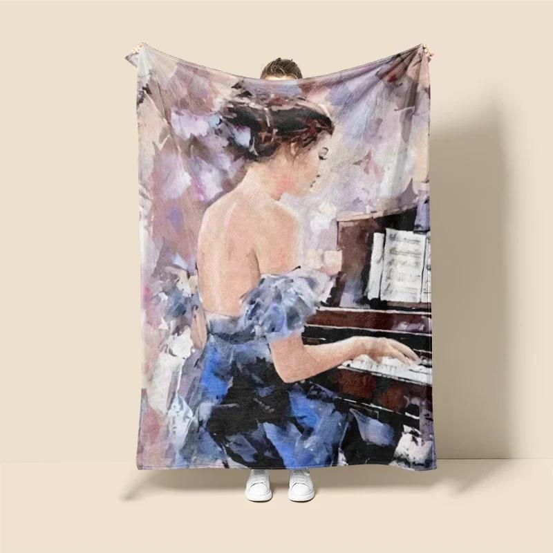 Plush Throw Blanket for Sofa or Bed  Soft  Thick Winter Blanket with Natural and Animal Prints  Home Decor 40x50in