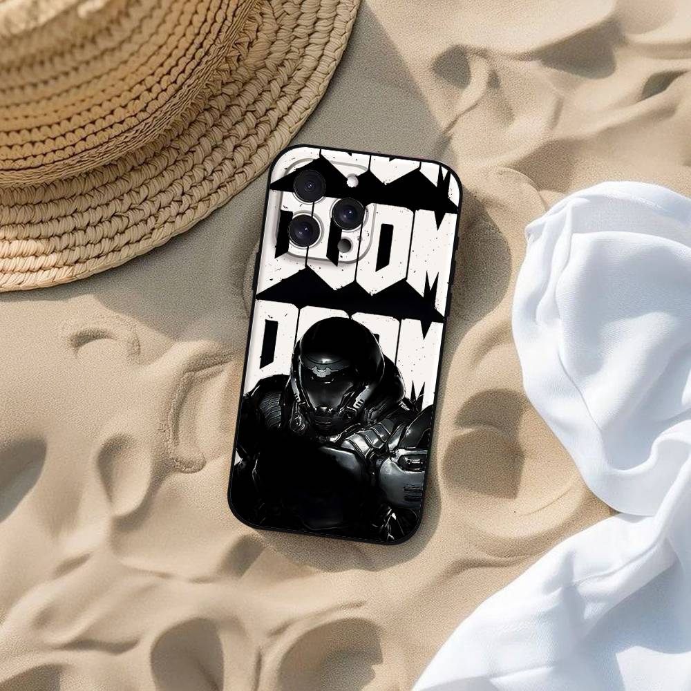 

Cool Game H-DOOM Eternal-S Phone Case For IPhone 16 15 14 13 12 11 Pro Max Mini X XR XS Plus Black Shell Cover iphone13