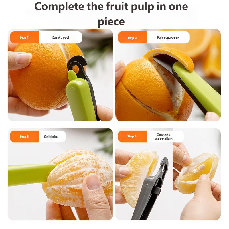 Kitchen Multifunctional Portable 420 Stainless Steel Orange Peeler, Household Fruit Peeler, Jelly Box Opener