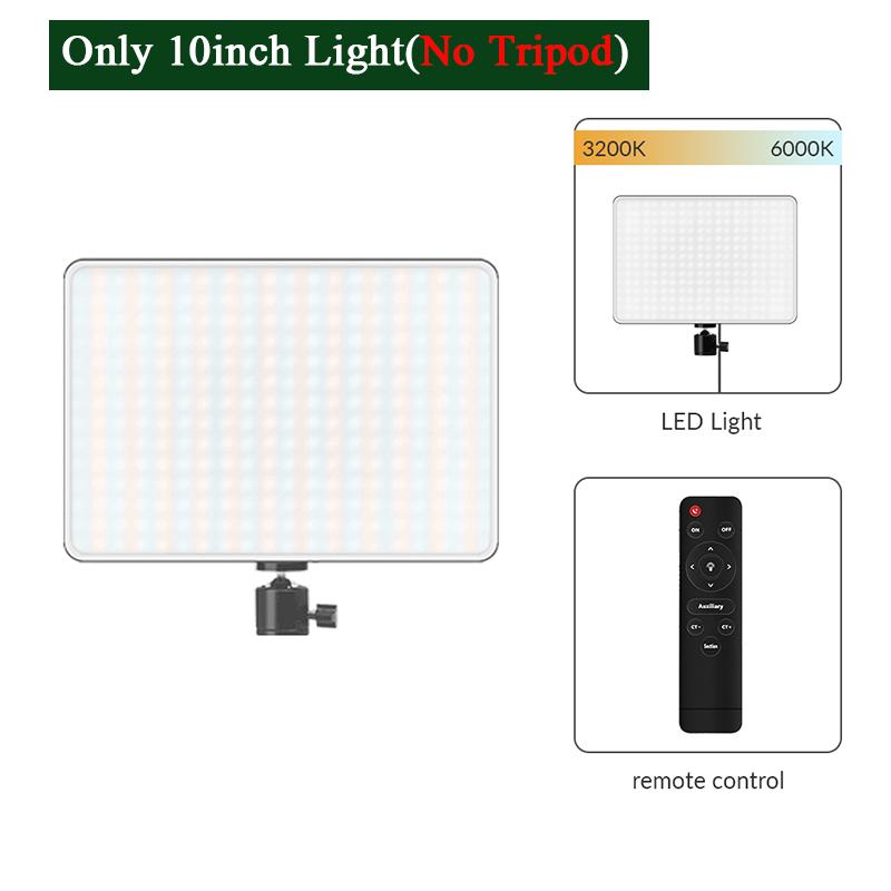 

10 Inch LED Video Lighting Panel Photography Lamp EU Plug 2700k-5700k Photo Studio Fill Light With Tripod For Youtube VK Makeup