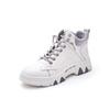 Trend tooling boots women's winter and autumn new high-top casual short boots velvet little white women's shoes platform Martin boots