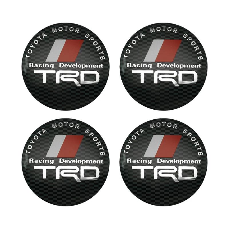 4Pcs 56mm Car Wheel Center Hub Cap Badge Sticker Cover Accessories For Toyota Prado Aqua Hilux Camry Rav4 Prius TRD Venza GR Spo
