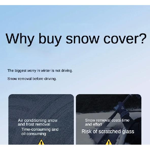 New Winter Snow-Proof Car Sunshade and Snow Shield, Extended and Thickened for Winter, Sunshade for Front Windshield, Snow Cover, Frost and Freeze