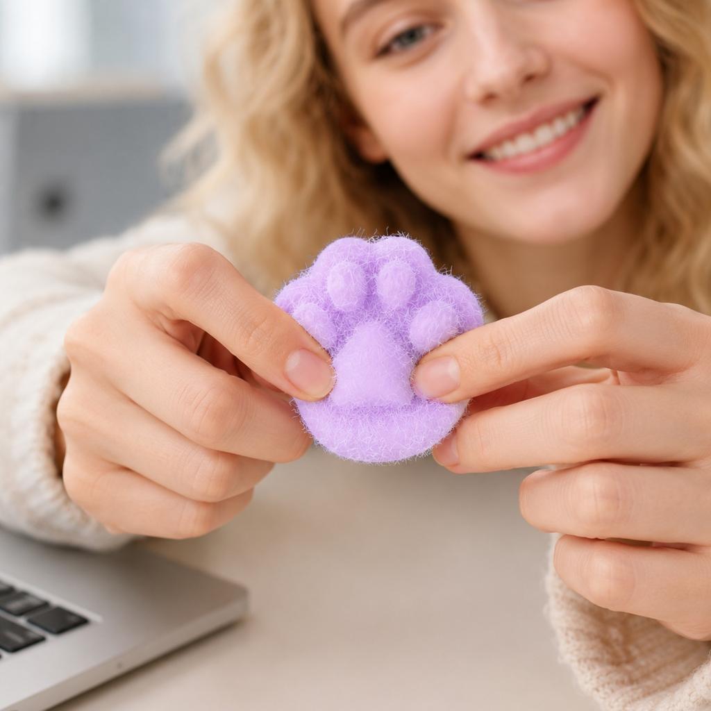 Stress Relief Sensory Toy Squishy Paw Shape Soft Flexible Squeeze Handheld Fidget Toy for Anxiety and Focus