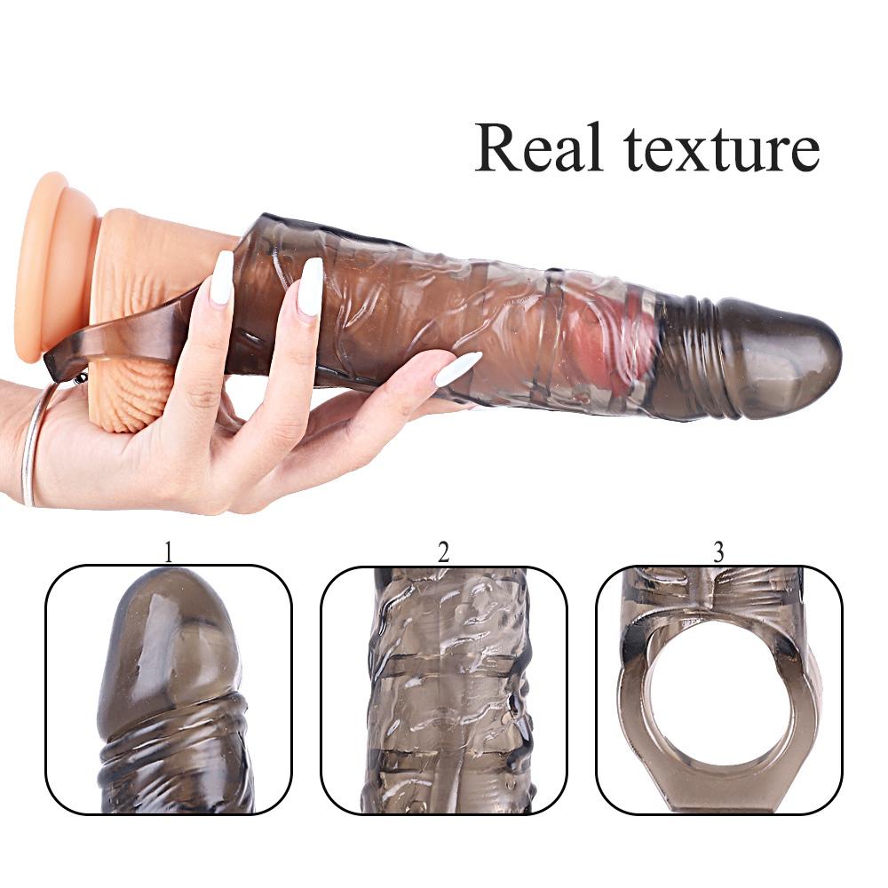 MoDi Penis Extender Sleeve Reusable Dildo Cover Delay Ejaculation Penis Massage Erotic Toys