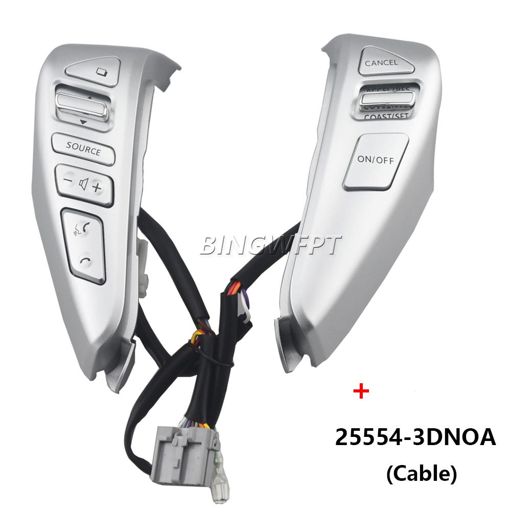 STEERING WHEEL CRUISE CONTROL BLUETOOTH SWITCH WITH CABLE for NISSAN TIIDA SENTRA SUNNY Livina ALMERA CUBE VERSA NOTE 13-15