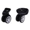 2pcs Luggage Suitcase Wheels Black Universal Rotation Quiet Double Row Casters for Spare Parts