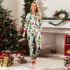 Christmas Print Cute Family Set Pajamas, Home Clothes, Family Set Long Sleeve Top Pants Set