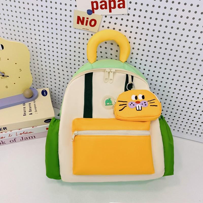 

Children s new cartoon kindergarten schoolbag, primary school baby backpack, cute and lightweight research contrasting color backpack
