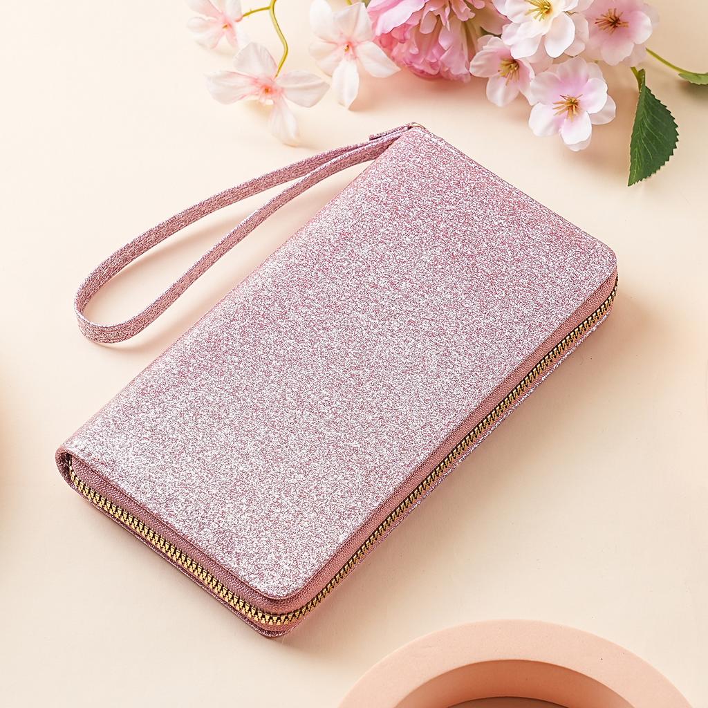 Women Wallets Long Wallet with Beads, Sequins & Glitter - Clutch Purse, Coin Pouch & Card Holder