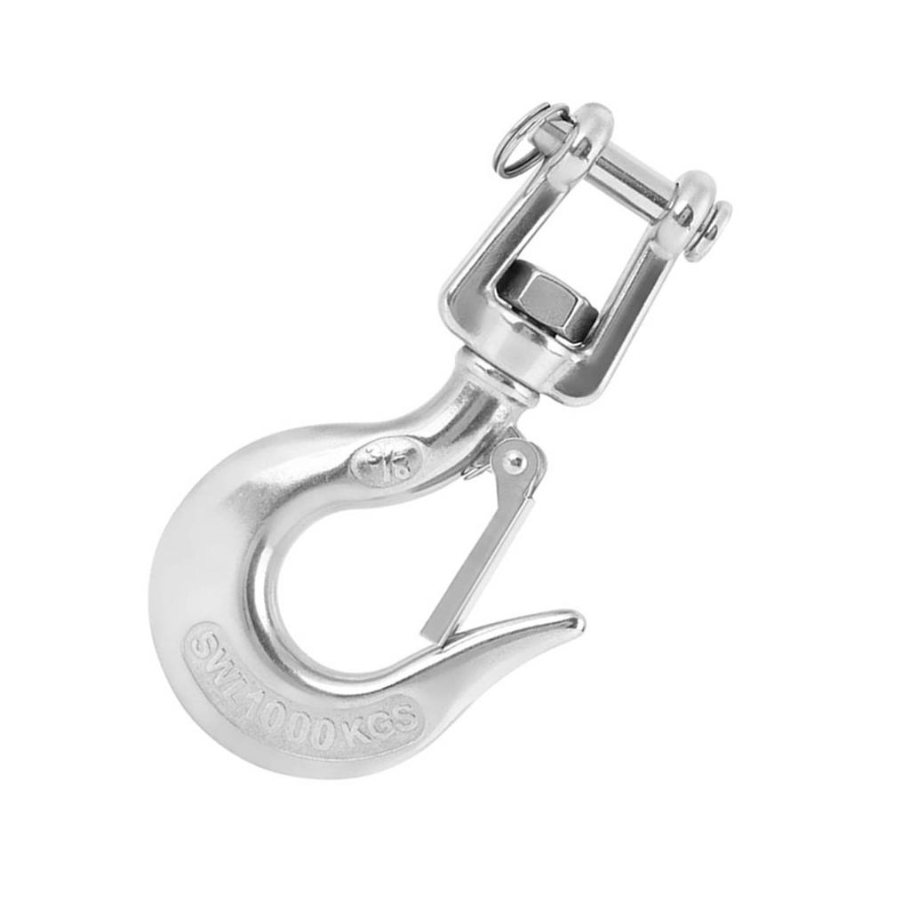 650kg 1000kg 304 Stainless Steel Swivel Lifting Hook with Latch Rigging Accessory